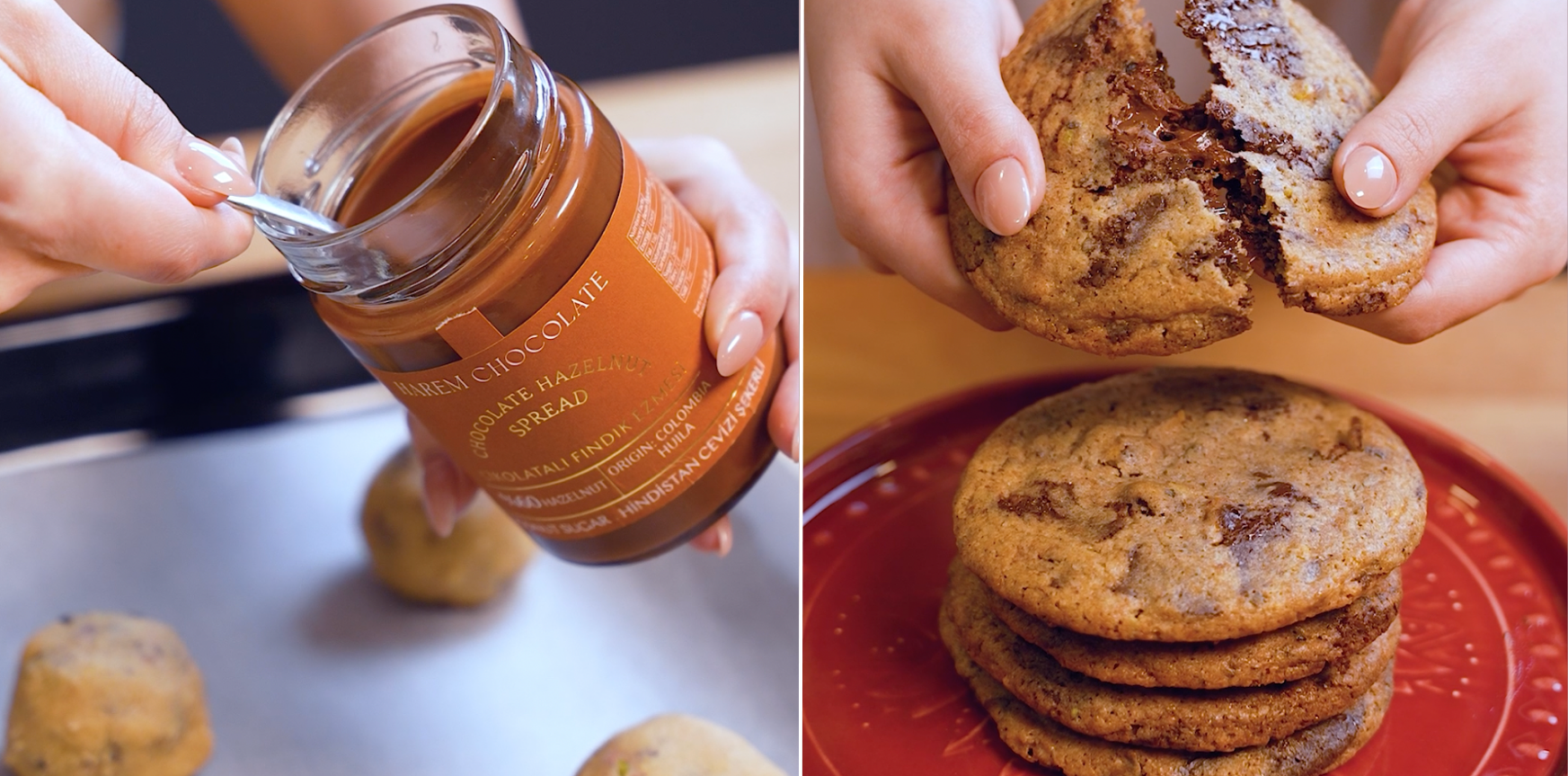 Çikolatalı Fındık Ezmeli Cookie Tarifi